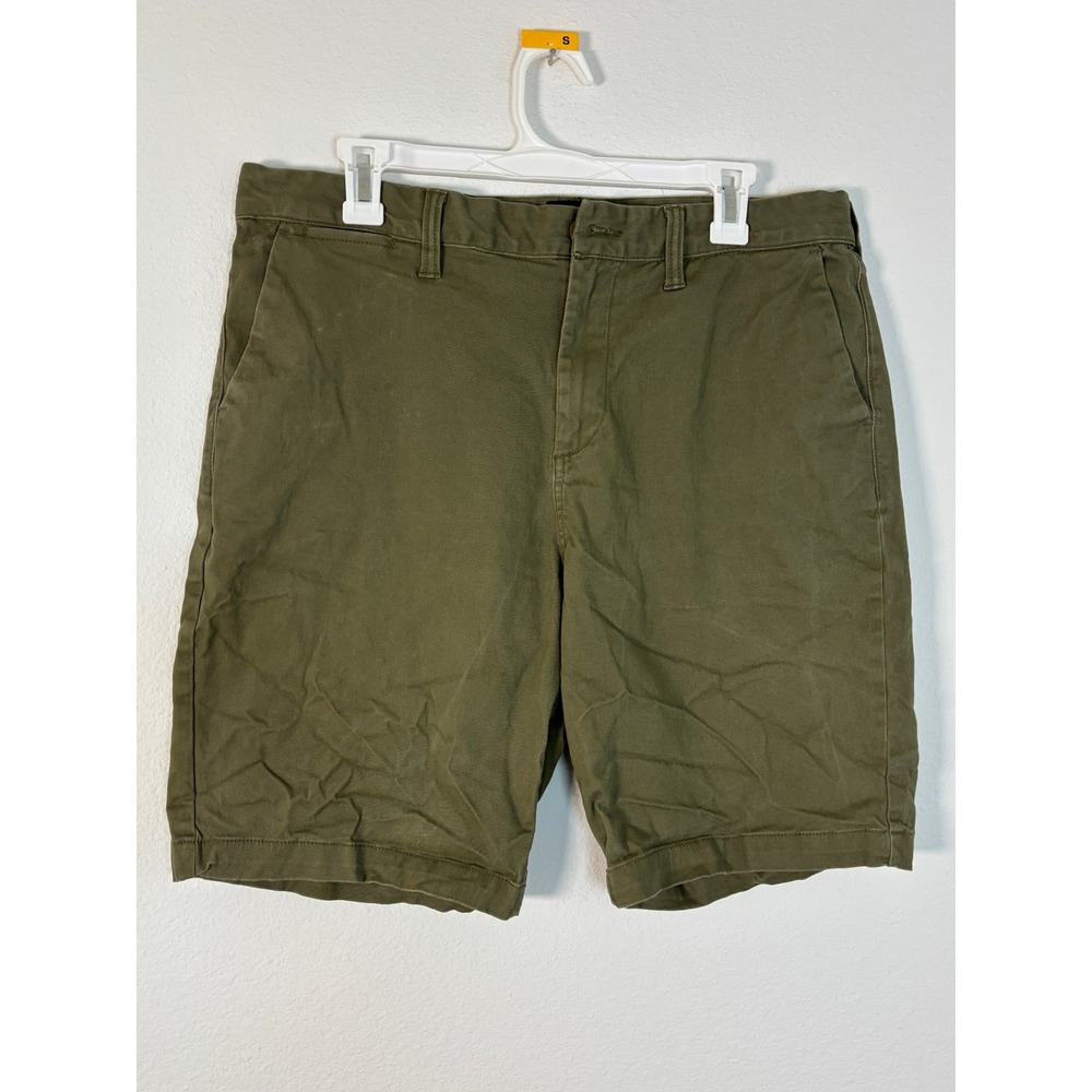 DC Shoes Mens Straight Fit Chino Shorts Olive Green Size 34 Skate Casual